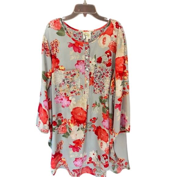 Anthropologie Tops - Anthropologie Fig‎ and Flower Floral Blouse | Women's Size 2X